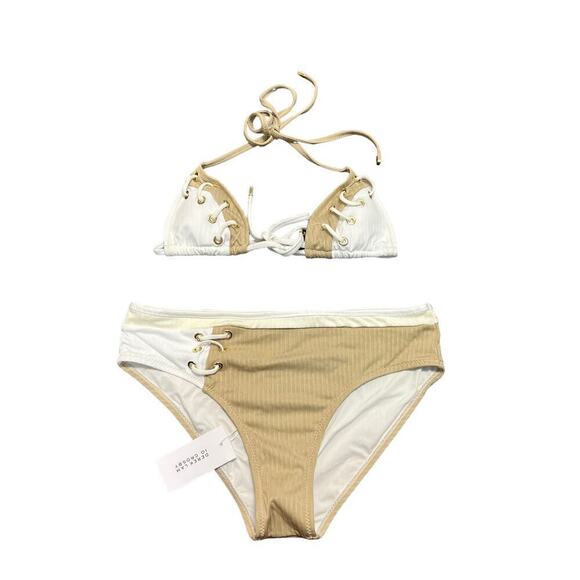 Derek‎ Lam 10 Crosby Khaki Two Piece Bikini Swimsuit - Picture 3 of 9